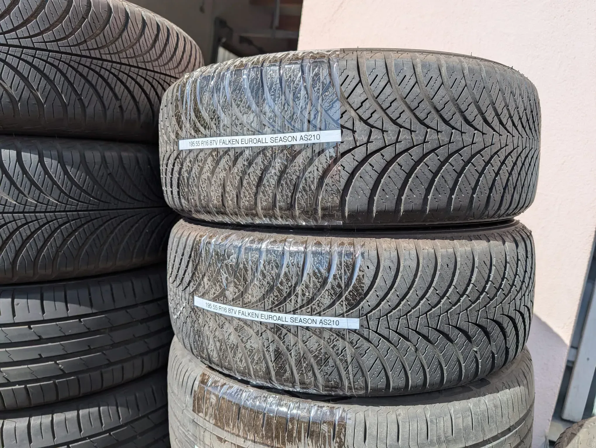 TOP! 2x Allwetterreifen 195/55 R16 87V Falken Euroall Season AS210 DOT 2620 7mm - Bild 1