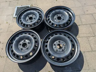 Stahlfelgen VW Golf 7 Seat Leon Skoda Octavia 6Jx15 ET 43 5x112 - Bild 1
