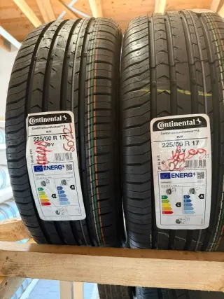 NEU! 2x Sommerreifen 225/60 R17 99V Continental ContiPremiumContact 5 SUV DOT 22 - Bild 1