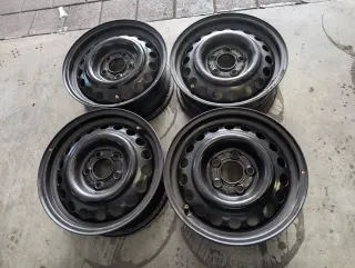 4x Stahlfelgen Original Mercedes-Benz 6Jx15H2 ET49 5x112 W201 W124 1244000602 - Bild 1