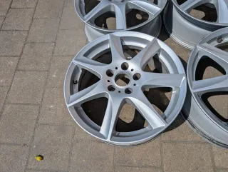 Alufelgen 17 Zoll Audi A4 A5 Mercedes W203 W211 W208 R171 R172 7Jx17 ET 38 5x112 - Bild 5