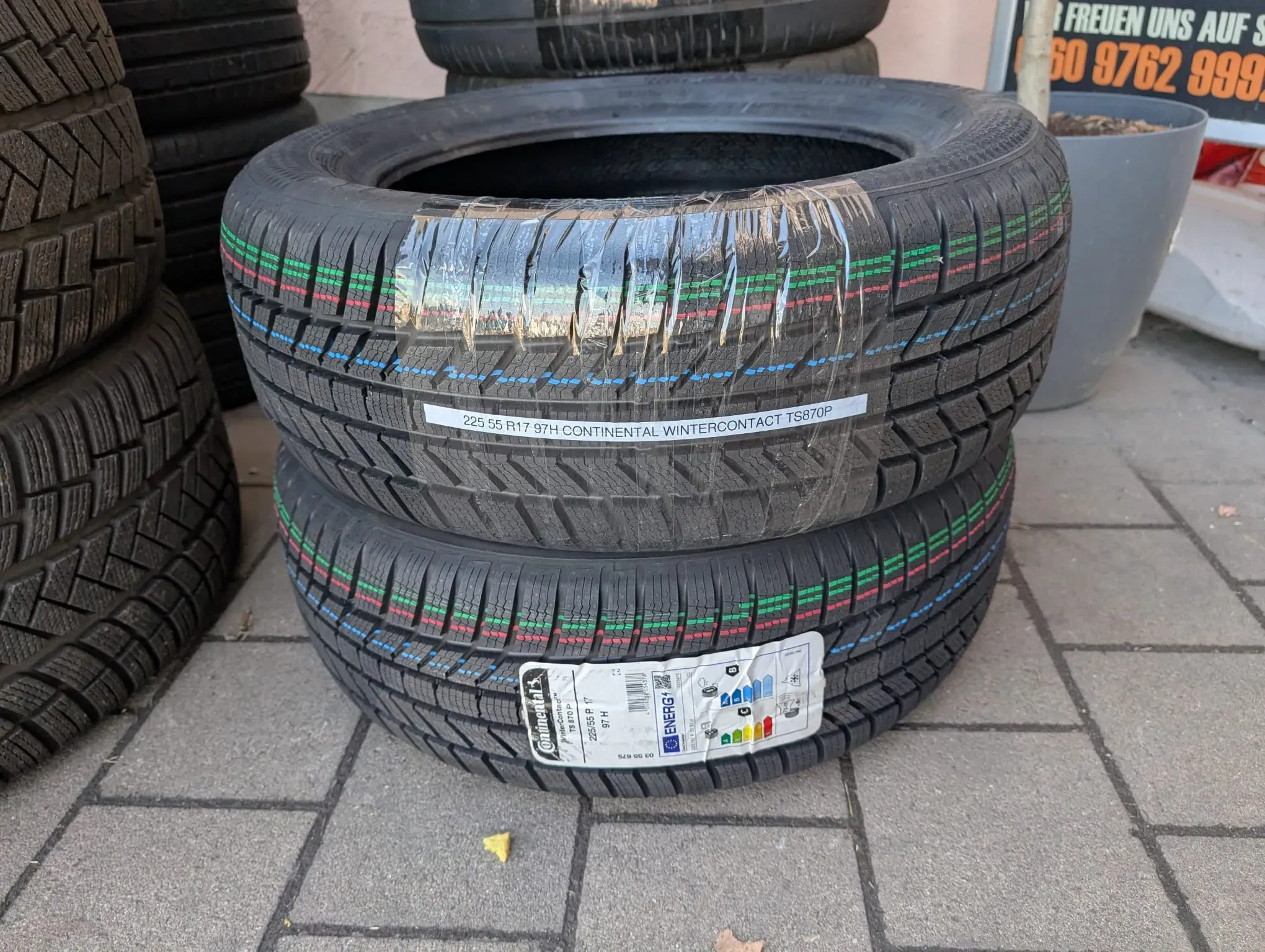 NEU! 2x Winterreifen 225/55 R17 97H Continental WinterContact TS870P DOT 2324 - Bild 1