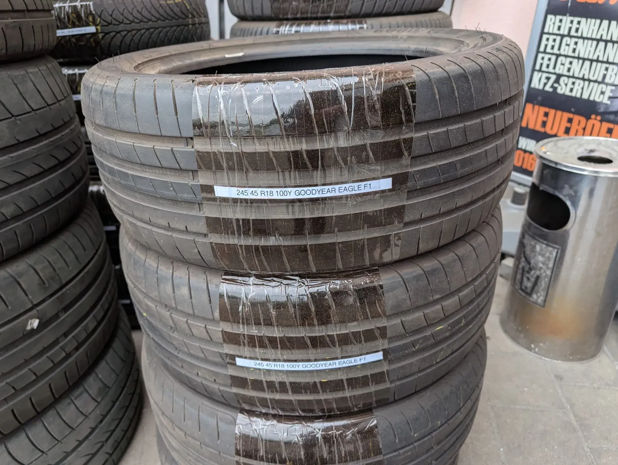 2x Sommerreifen 245/45 R18 100Y Goodyear Eagle F1 Asymmetric 3 6mm DOT 0623 - Bild 1