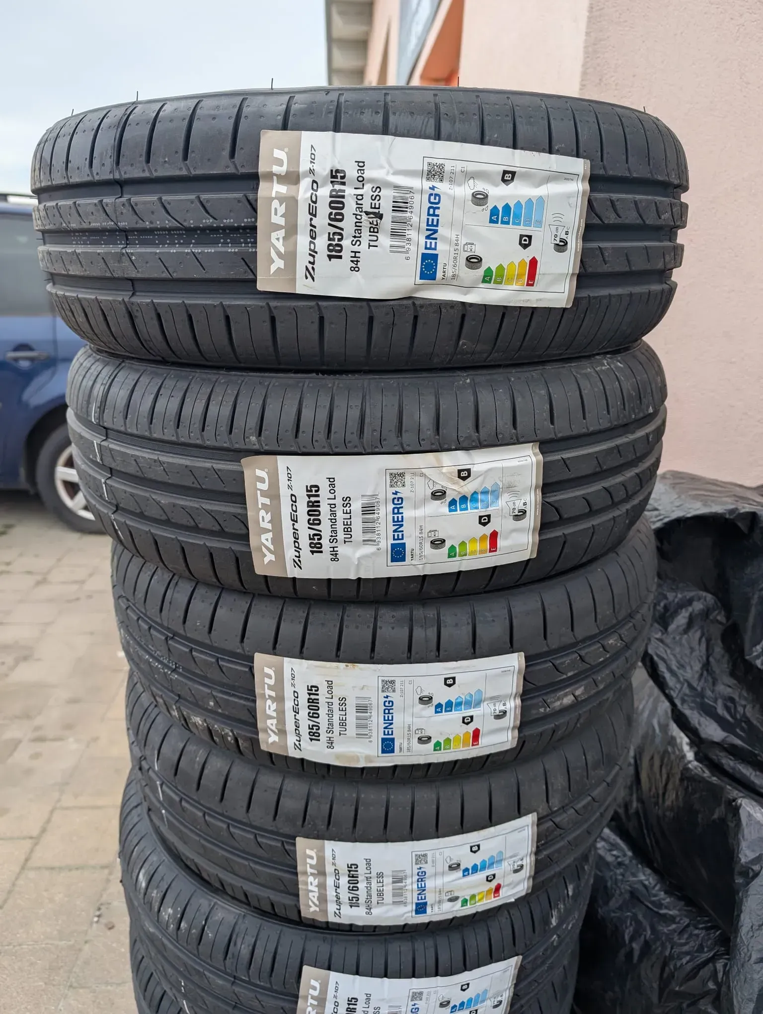 NEU! 4x Sommerreifen 185/60 R15 84H Yartu ZuperEco z-107 DOT 0225 - Bild 1