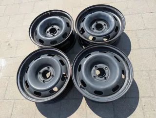 4x Stahlfelgen Peugeot 207 208 Citroen C3 II C3 Picasso 6Jx15 ET23 4x108 - Bild 1