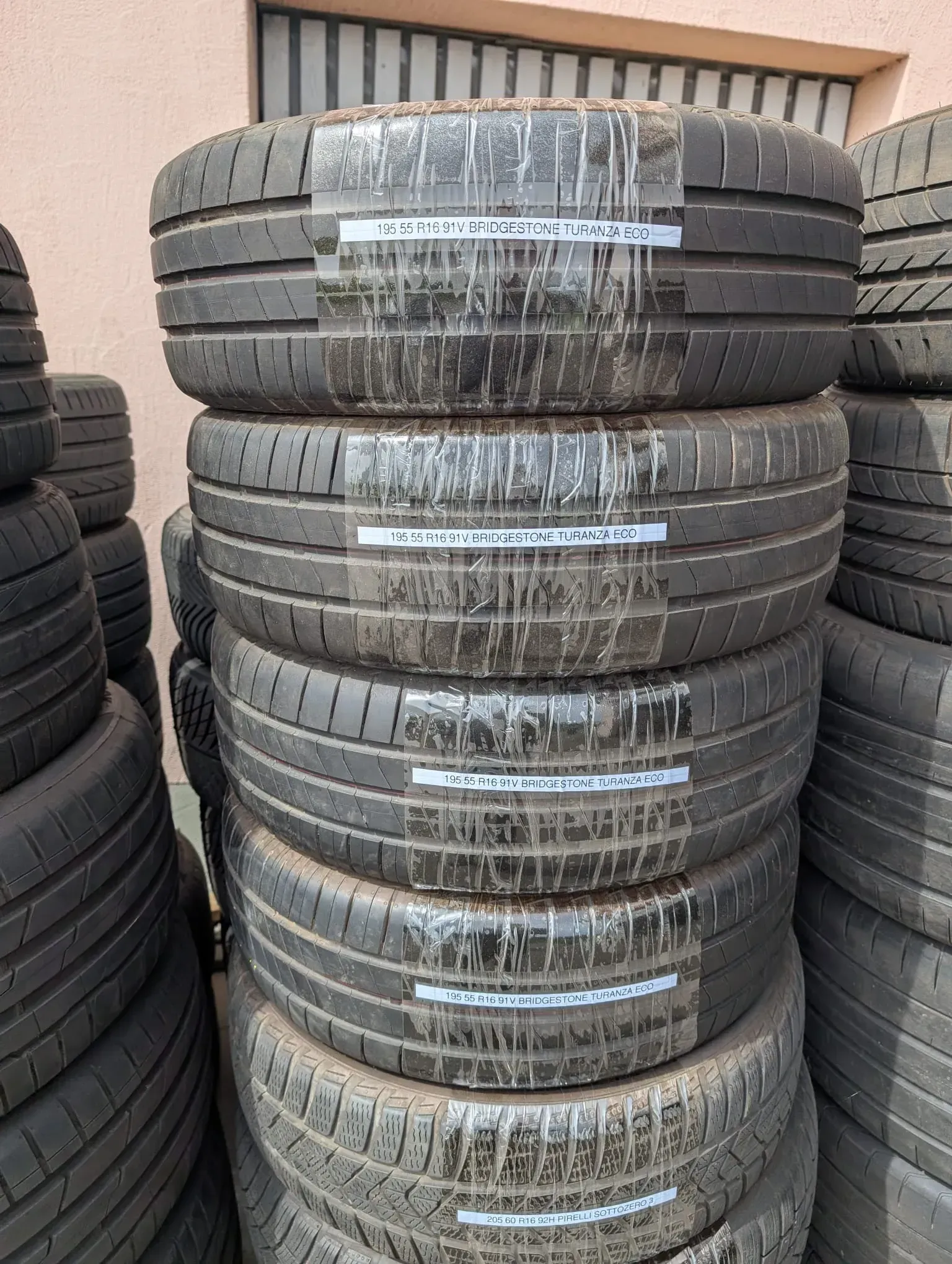 4x Sommerreifen 195/55 R16 91V Bridgestone Turanza Eco 5-6mm DOT 3923 - Bild 1