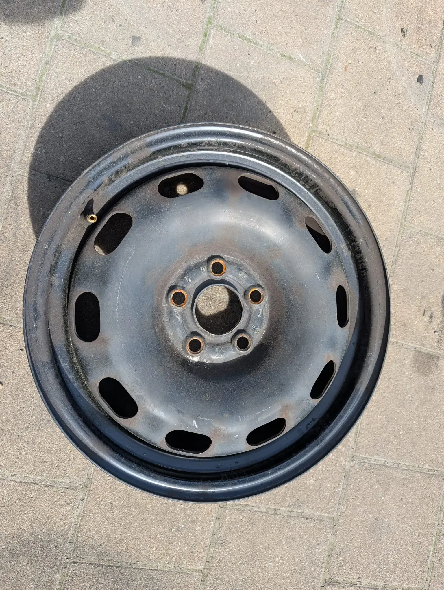 1x Stahlfelge Original VW Golf New Beetle Bora Skoda Octavia 1U 6Jx15 ET38 5x100 - Bild 1