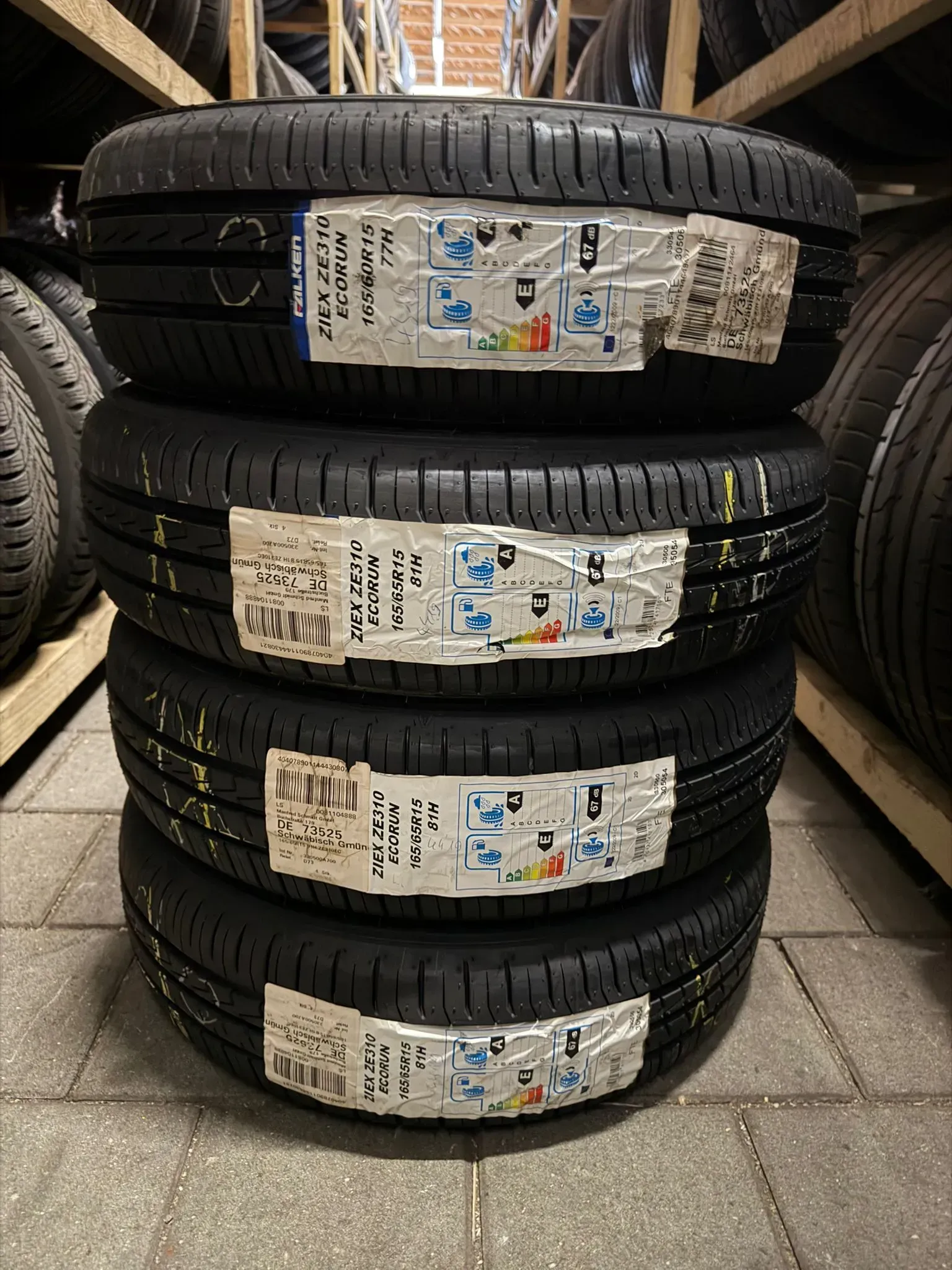 4x Sommerreifen 165/65 R15 81H Falken Ziex ZE310 Ecorun DOT 4319 - Bild 1